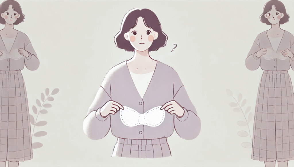 パットの向きで迷っている女性