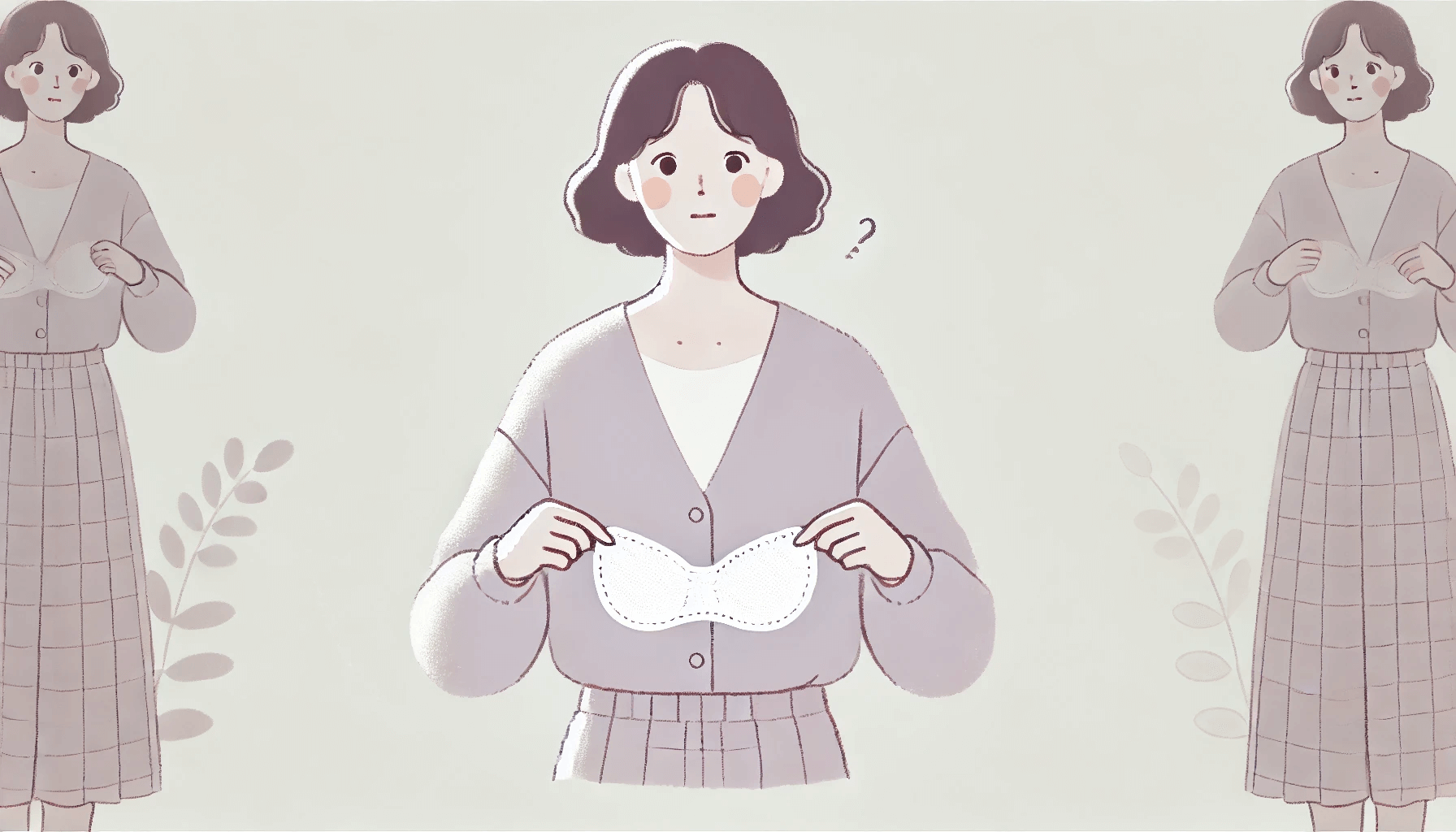 パットの向きで迷っている女性