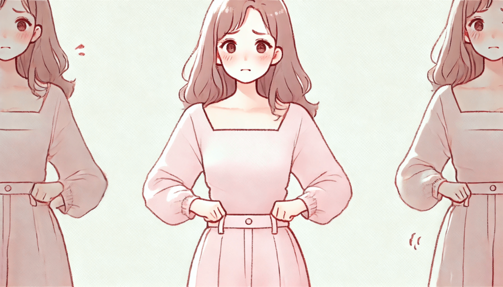 胸がきついと感じ困っている女性